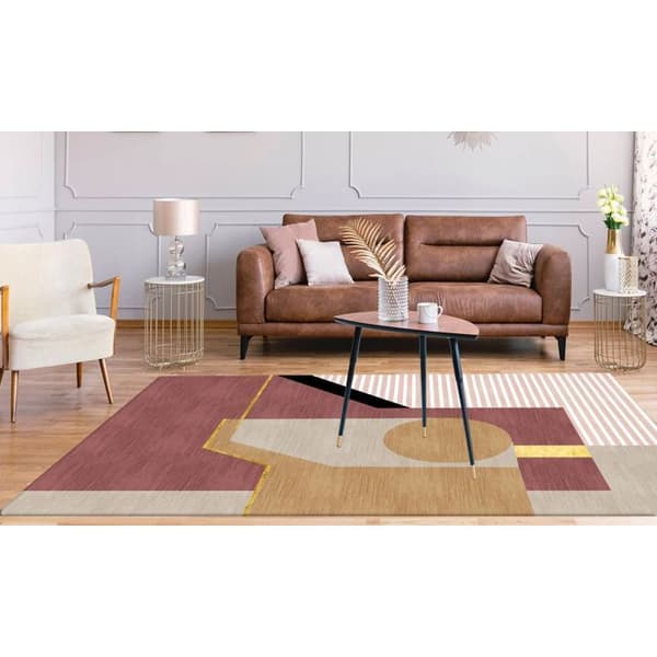 Teppe - BURANO - Rosa - 120x180 cm - 6mm tykkelse - 100% Polyester - Trendy