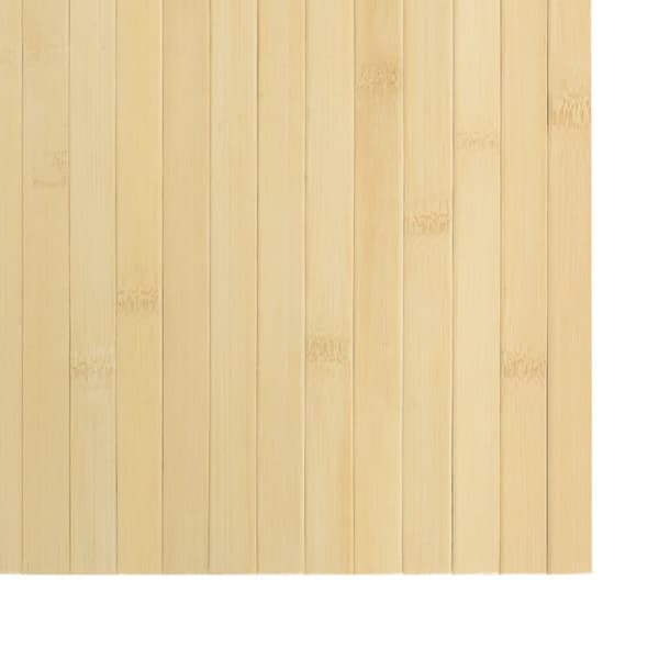 gulvtæppe 60x300 cm rektangulær bambus lys naturfarvet