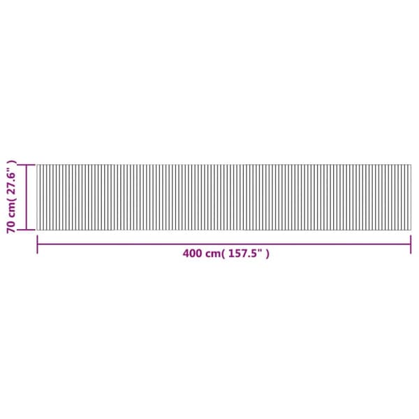 Matta rektangulär svart 70x400 cm bambu