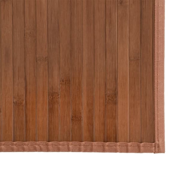 gulvtæppe 80x200 cm rektangulær bambus brun