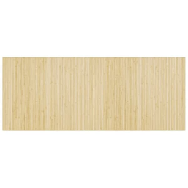 Matto suorakaide vaalea luonnollinen 80x200 cm bambu