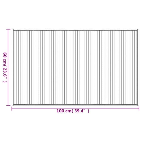 Matta rektangulär ljus naturlig 60x100 cm bambu