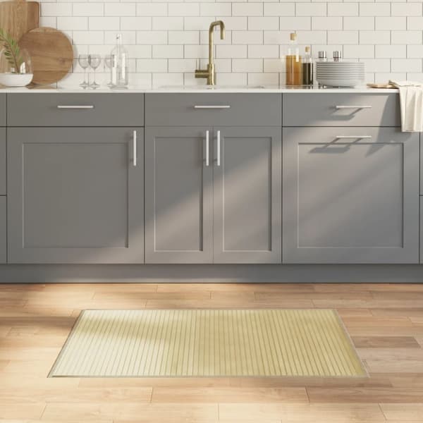 Matta rektangulär ljus naturlig 60x100 cm bambu
