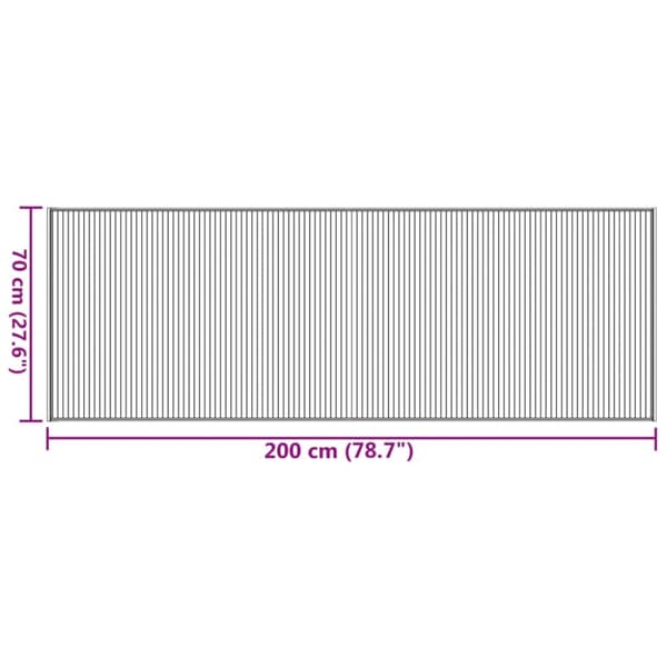 Matta rektangulär ljus naturlig 70x200 cm bambu