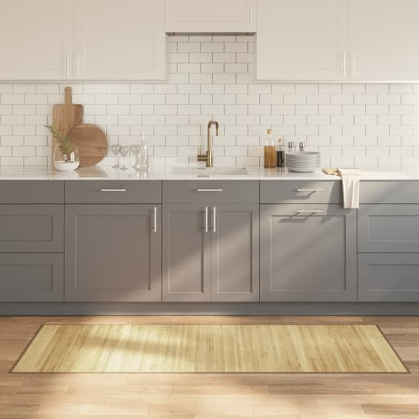 Matta rektangulär ljus naturlig 70x200 cm bambu