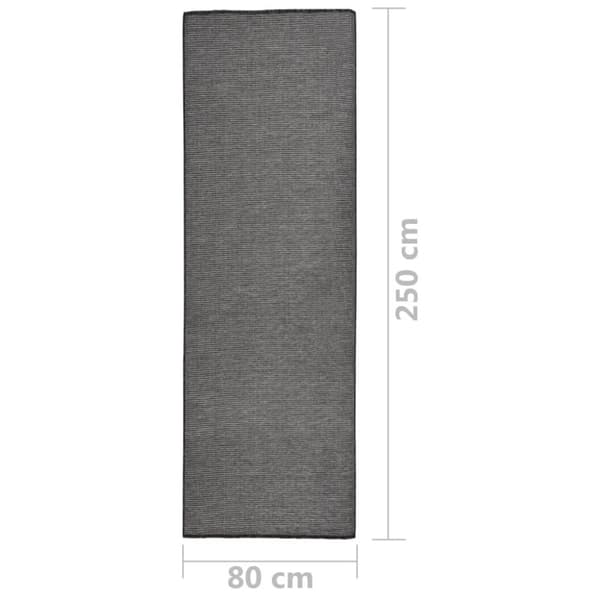 Utomhusmatta plattvävd 80x250 cm grå