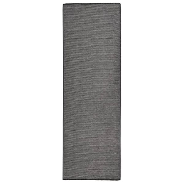 Utomhusmatta plattvävd 80x250 cm grå