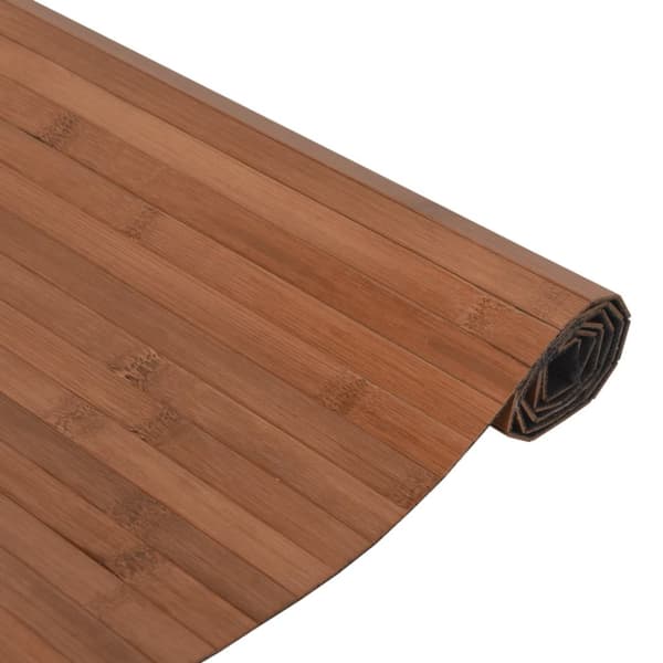 Matta rektangulär brun 60x100 cm bambu