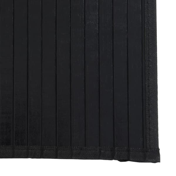 gulvtæppe 70x400 cm rektangulær bambus sort