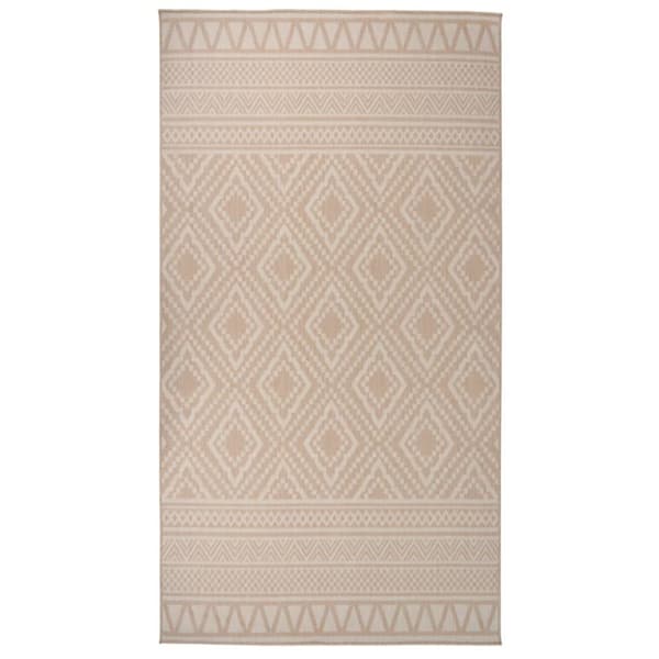 fladvævet udendørstæppe 80x150 cm stribet brun