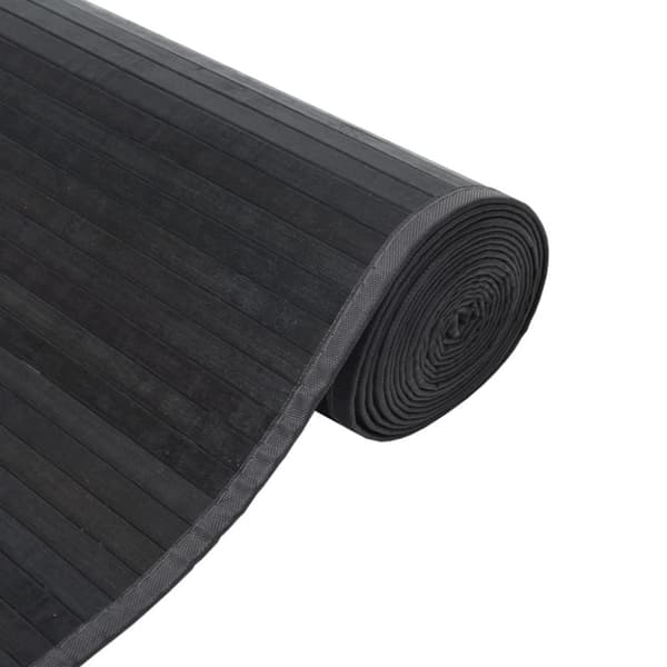 Matta rektangulär grå 100x200 cm bambu