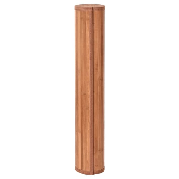 gulvtæppe 100x300 cm rektangulær bambus brun