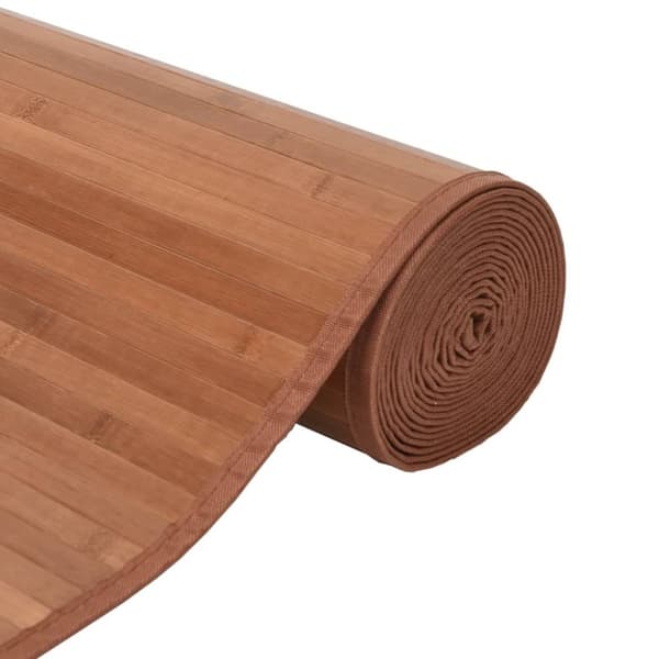 gulvtæppe 100x300 cm rektangulær bambus brun