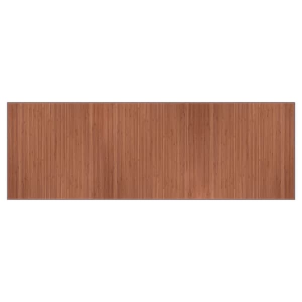gulvtæppe 100x300 cm rektangulær bambus brun