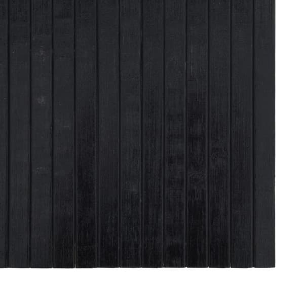 Matta rektangulär svart 100x500 cm bambu