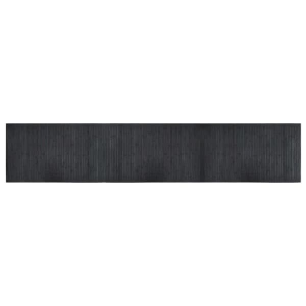 gulvtæppe 60x300 cm rektangulær bambus grå