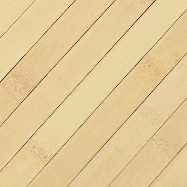gulvtæppe 100x100 cm rektangulær bambus lys naturfarvet