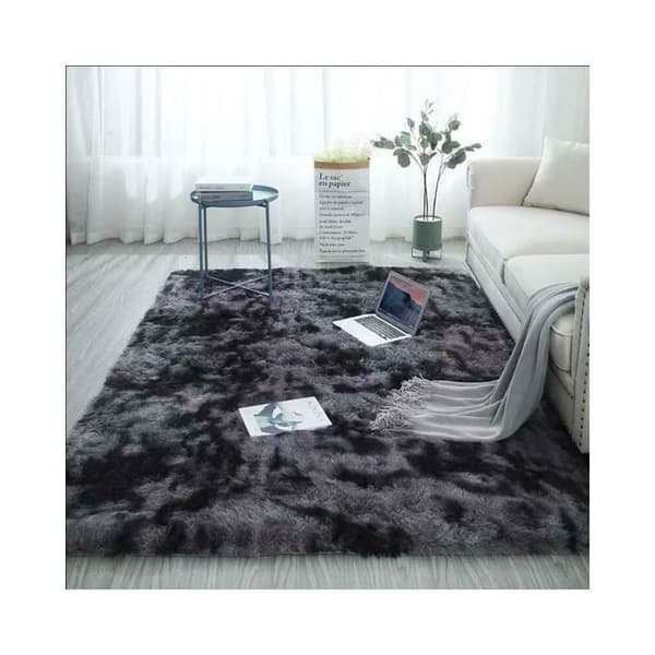 Shaggy Living Room Matta 160x230 i mörkgrå plysch