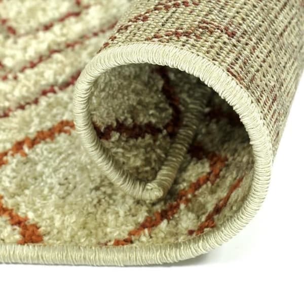 Oändligt modern och geometrisk matta, beige, 100x150