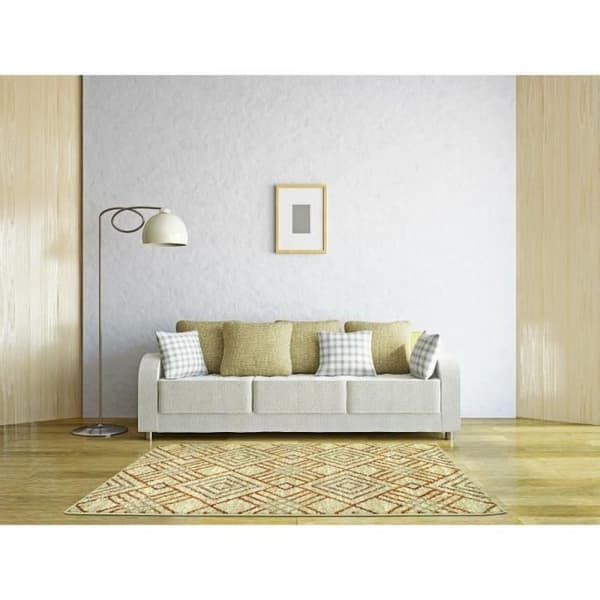 Oändligt modern och geometrisk matta, beige, 100x150