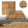 Miniatyrbild 1 av 4: YUENFONG Exteriört trägolvgaller för terrass, Exteriört trägaller, för balkongterrass, 30 x 30 cm - 11 Styck