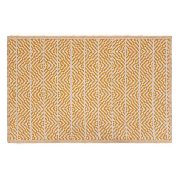 Geometrisk utomhusmatta 120 x 180 cm Atmosphera - Geometrisk ockra