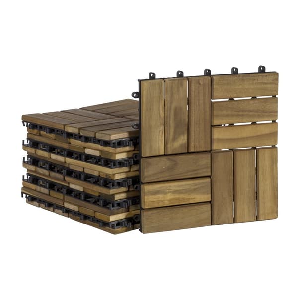 Terassilaatta FINLAY 30x30x2cm akaasiapuuta 11kpl/0.99m², vaaleanruskea