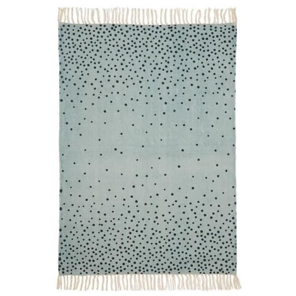 matta med prickar 90x120 cm blå