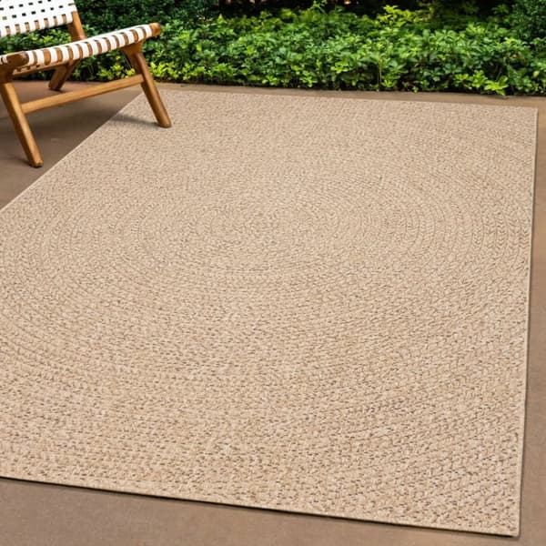 gulvtæppe ZIZUR 80x200 cm jute-look indendørs og udendørs