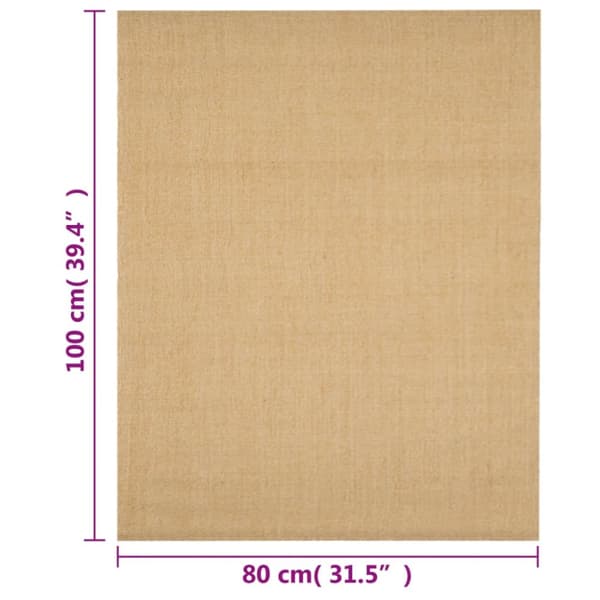 gulvtæppe 80x100 cm naturlig sisal