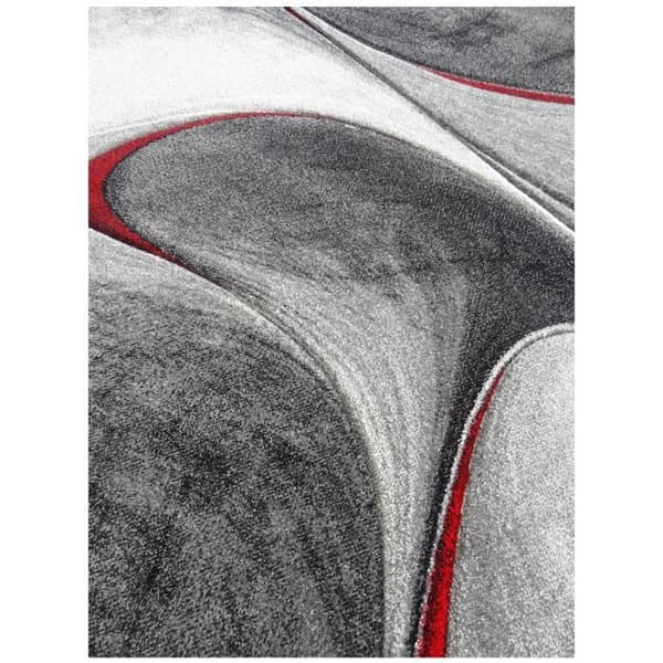 Modern matta - 80x150 cm - MADILA Röd - Polypropen - UN AMOUR DE TAPIS