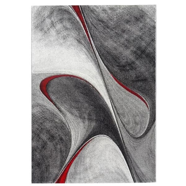 Modern matta - 120x170 cm - MADILA Röd - Polypropen - UN AMOUR DE TAPIS