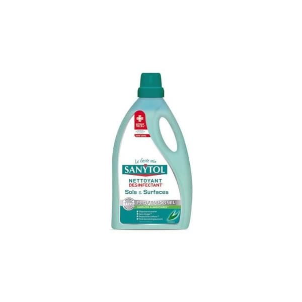 Desinfektionsmedel - Sanytol - Pro Désinf Sols Surfaces - 5L - Interiör - Grön