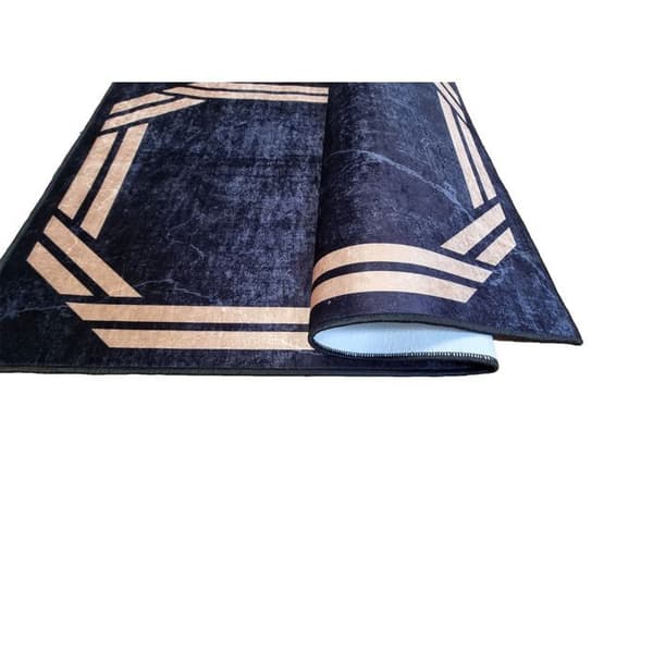 Soffmatta - REBELLE - Svart - 120x180 cm - Antisklidande - Maskintvättbar