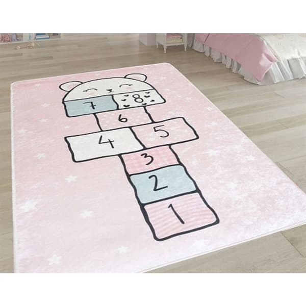 Barnmatta - Hoppa - 80x150 cm - Polyester - Antislip - Maskintvättbar