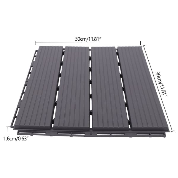 Sammenkoblede terrassefliser, holdbart PP-materiale, skridsikker design, nem DIY-installation