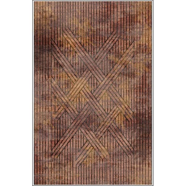 Matta - FISUN - Orange - 300x400 - Halkskydd - Maskintvättbar - Modern