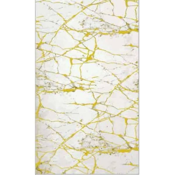 Gul marmoreffektmatta 120x180cm