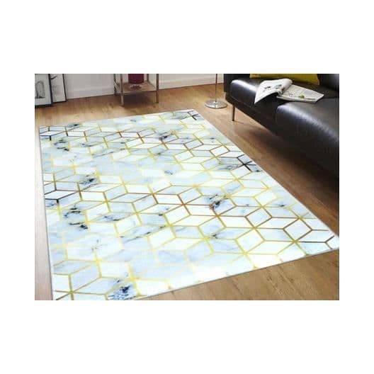 Modern matta - MANI TEXTILE - Grå - 80x150 - Rektangulär - Vanlig
