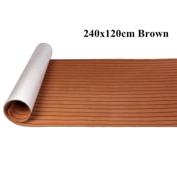 EVA-skum Teakgolv, Marin Golv, Självhäftande Design,240X120CM Brun