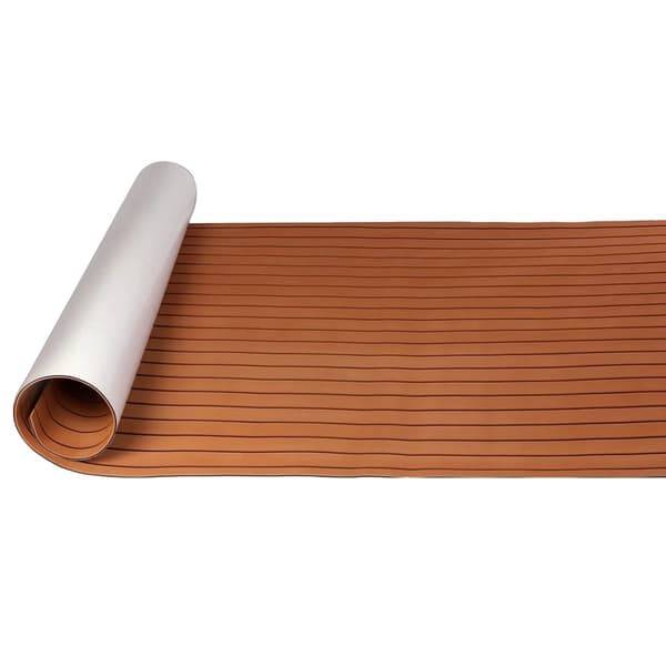 EVA-skum Teakgolv, Marin Golv, Självhäftande Design,240X120CM Brun