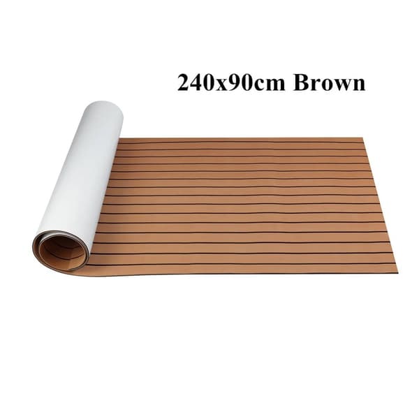 EVA-skum Teakgolv, Marin Golv, Självhäftande Design,240X120CM Brun