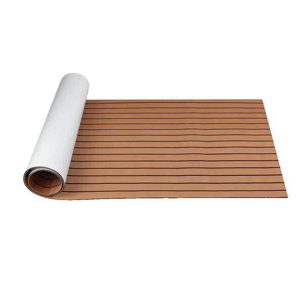 EVA-skum Teakgolv, Marin Golv, Självhäftande Design,240X120CM Brun