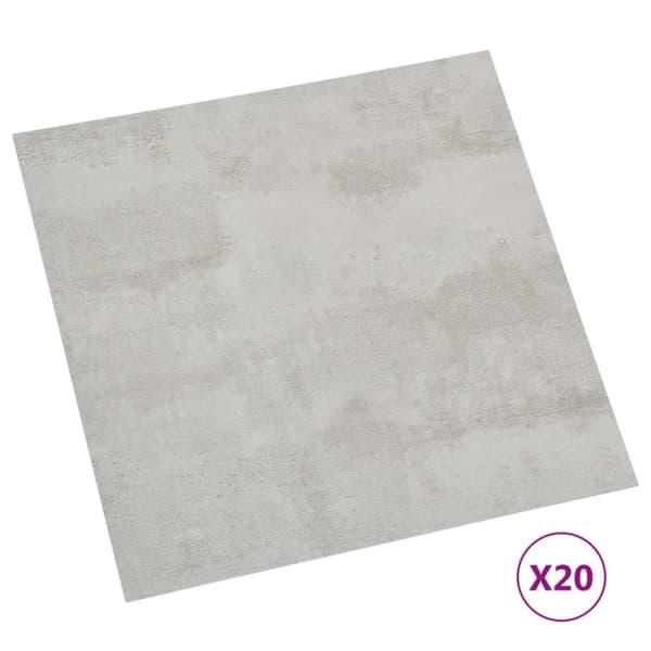 Självhäftande golvplankor 20 st PVC 1,86 m² ljusgrå