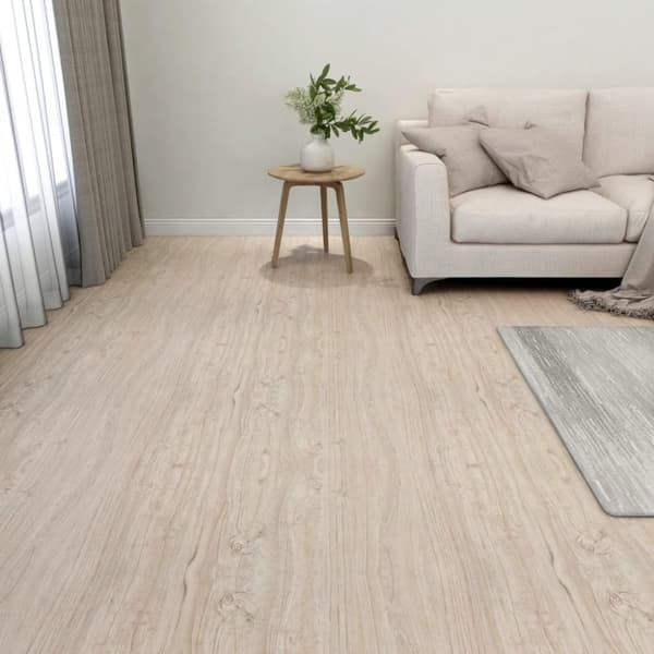 Självhäftande golvplankor 20 st PVC 1,86 m² ljusbrun