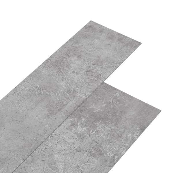 Självhäftande PVC-golvplankor 5,21 m² 2 mm jordgrå