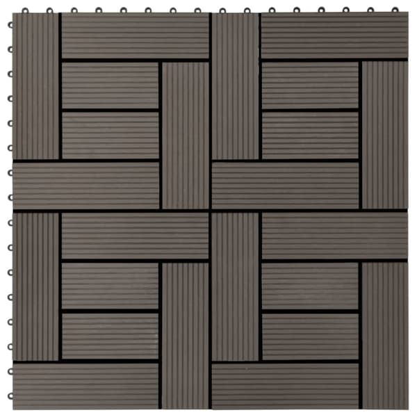 Trall 22 st 30x30 cm 2 kvm WPC mörkbrun