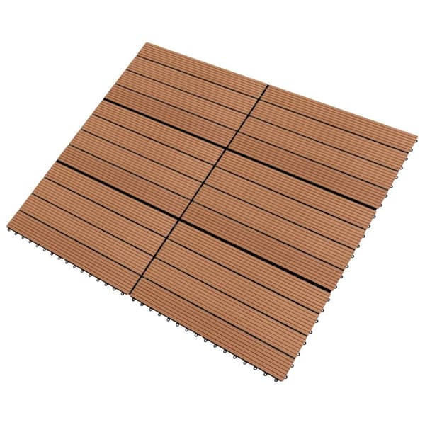 Markplattor WPC 60x30 cm 6 st 1 m² brun