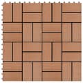 Miniatyrbild 1 av 2: Trall 11 st WPC 30x30 cm 1 kvm brun