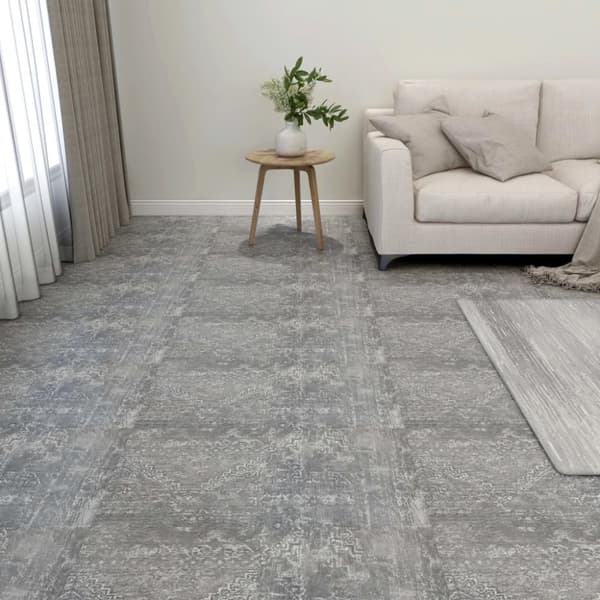 Självhäftande golvplankor 20 st PVC 1,86 m² betonggrå